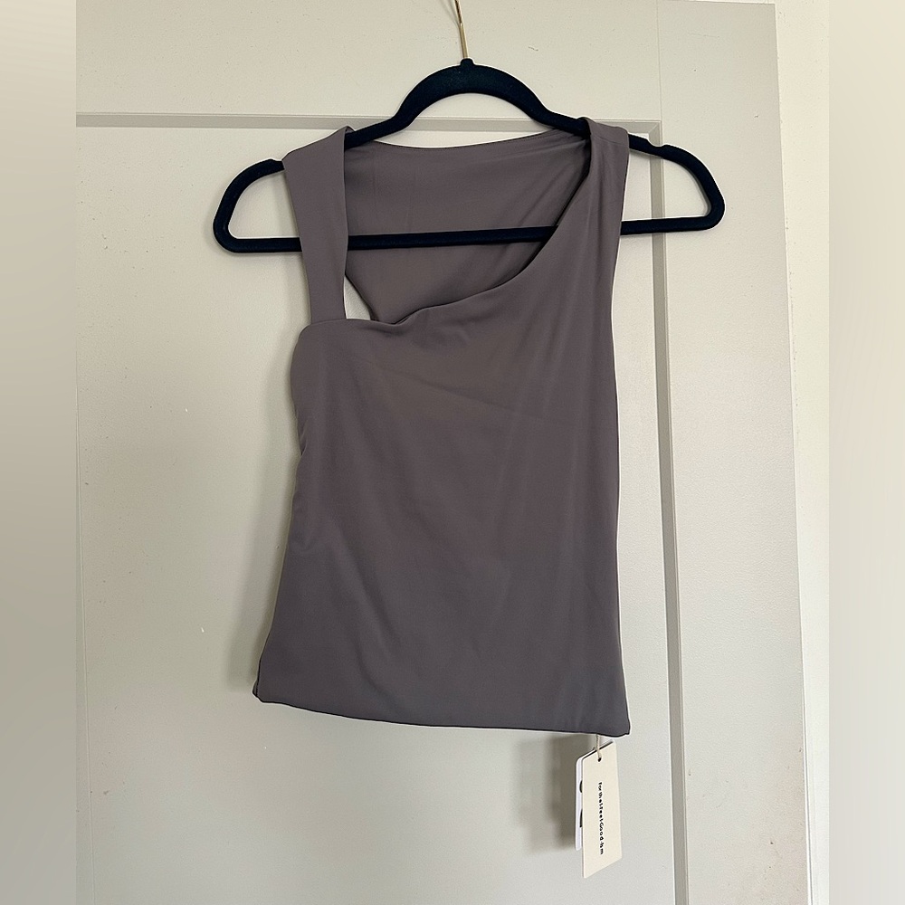 Commence Asymmetric Neck Tank Top